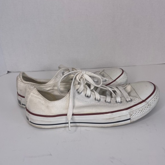 Converse Chuck Norris All Star White Red Low Pro Canvas Tie Shoes Size 6 - Picture 7 of 9